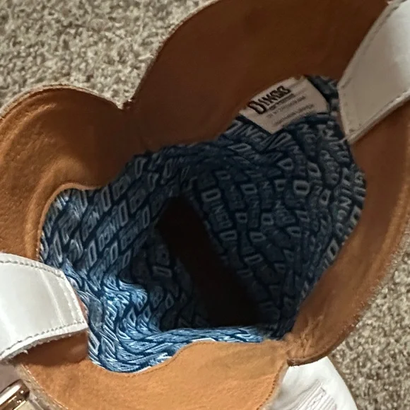 Dingo Two-Tone Pink and White Heeled Boots - Picture 4 of 5